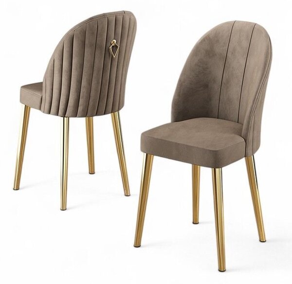 Hanah Home Szék Szett (2 darab) CappuccinoGold Mara - Cappuccino, Arany