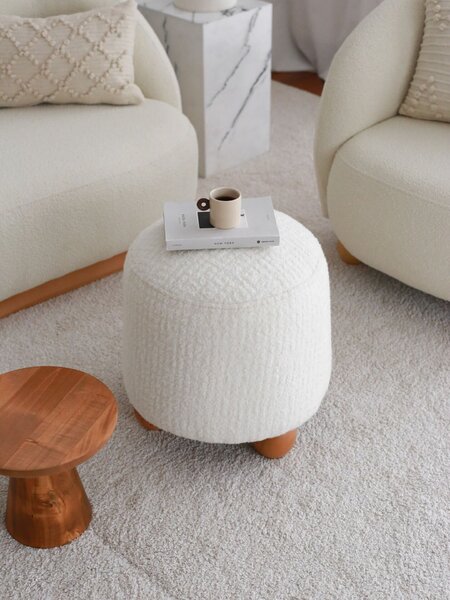 Atelier Del Sofa Puff Fehér Fumi - Fehér