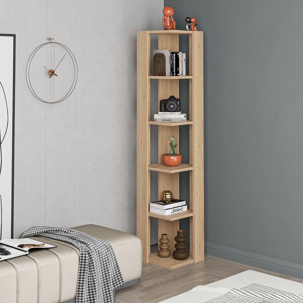 Hanah Home Könyvespolc Sapphire Oak Nati Corner - Sapphire Oak