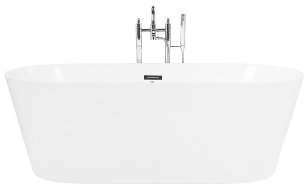 Szabadon álló hidromasszázs kád LED világítással HAVANA 170 x 80 cm Fehér