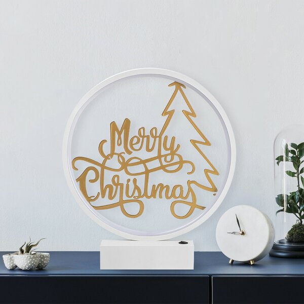 Opviq Fehérarany Asztali Lámpa XMAS10