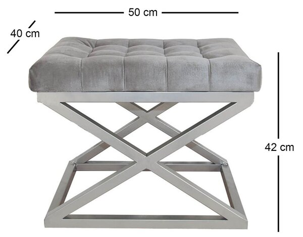 Atelier Del Sofa Capraz puff, ezüstszürke