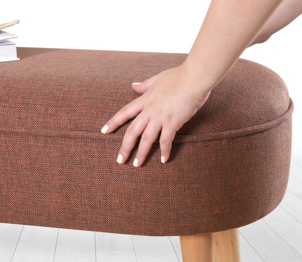 Atelier Del Sofa Puff Bordó Lednok - Bordó