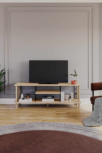 Hanah Home TV Stand Sapphire Oak Peka-0048 - Sapphire Oak