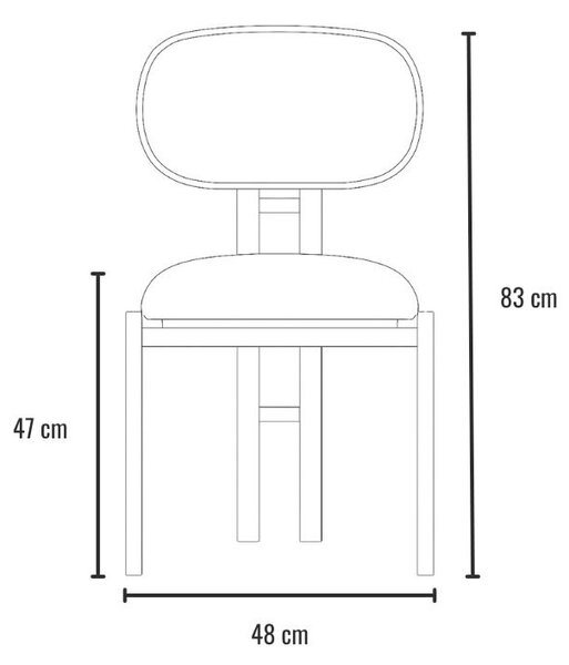 Hanah Home Szék szett (2 darabos) Tengerészkék Fekete Muriz - 4967