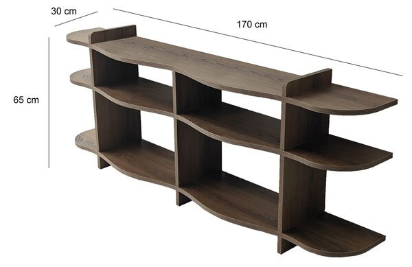 Hanah Home Console Walnut Flusso - Walnut