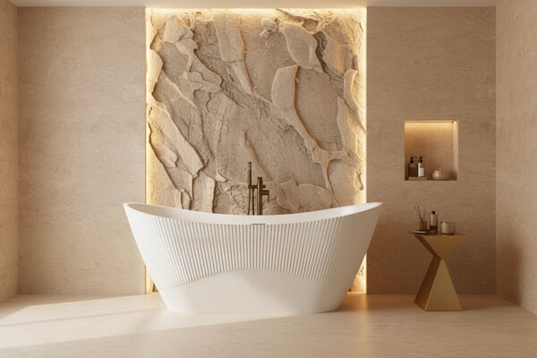 Rea Atena, szabadon álló akril kád 1700x730x710 mm, fehér, REA-W0127