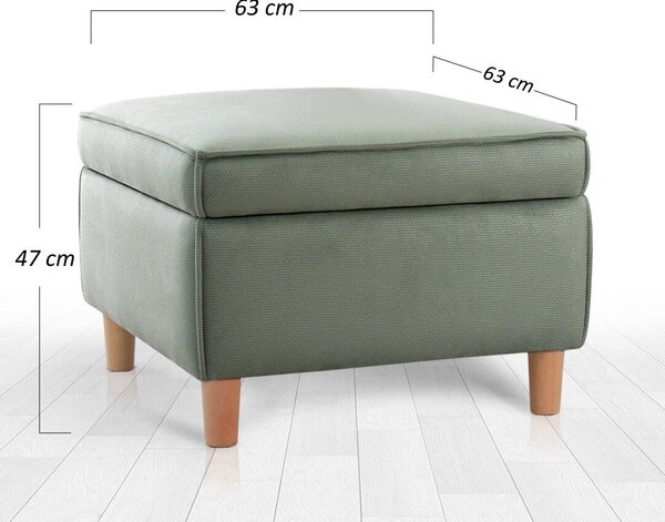 Atelier Del Sofa Puff Zöld Roscen - Zöld