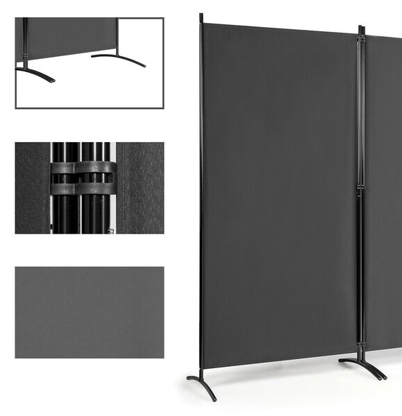 Mobil térelválasztó 260x180cm, szürke