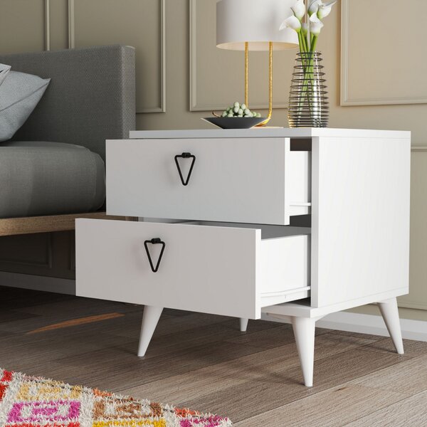 Hanah Home Éjjeliszekrény Fehér Versa-Ce 3634