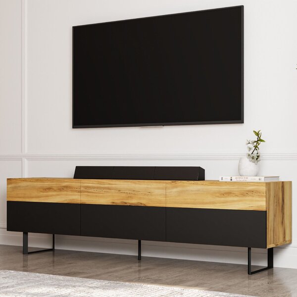 Hanah Home TV állvány Black Oak Sign - fekete, tölgy