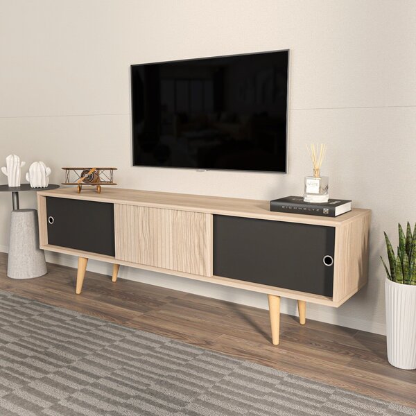 Hanah Home Ecrin TV állvány - Tölgy, Fekete
