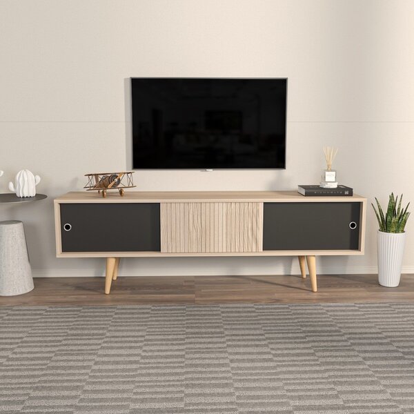 Hanah Home Ecrin TV állvány - Tölgy, Fekete