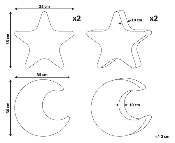 3 db-os dekorpárna szett LUNA Kordbársony 35 x 30 cm 35 x 35 cm Színes Egyszínű