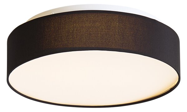 Okos mennyezeti lámpa fekete 35 cm LED-del és távirányítóval - Flat Drum