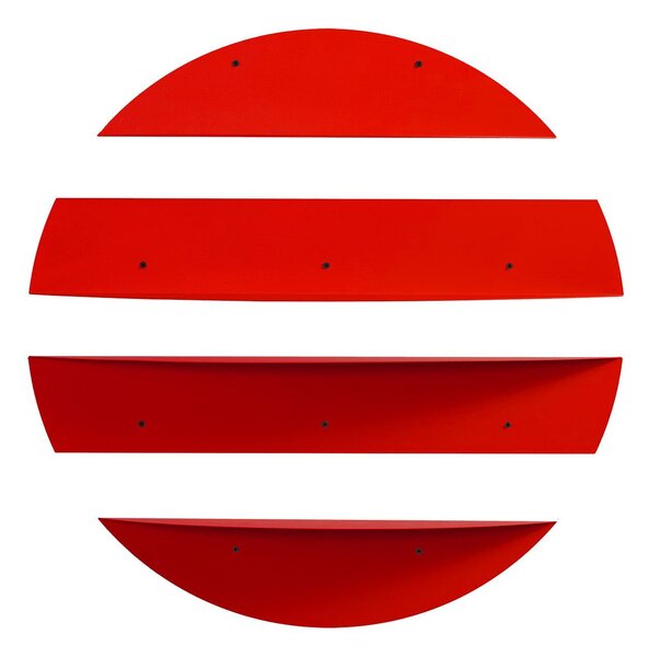 Hanah Home Decorative Metal Wall Shelf Red Vlnt118R3020