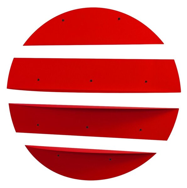 Hanah Home Decorative Metal Wall Shelf Red Vlnt118R3020