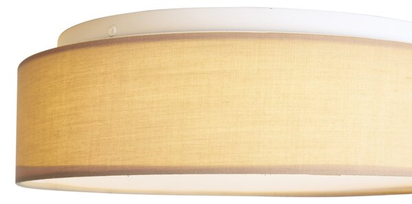 Okos mennyezeti lámpa bézs 35 cm LED-del és távirányítóval - Flat Drum