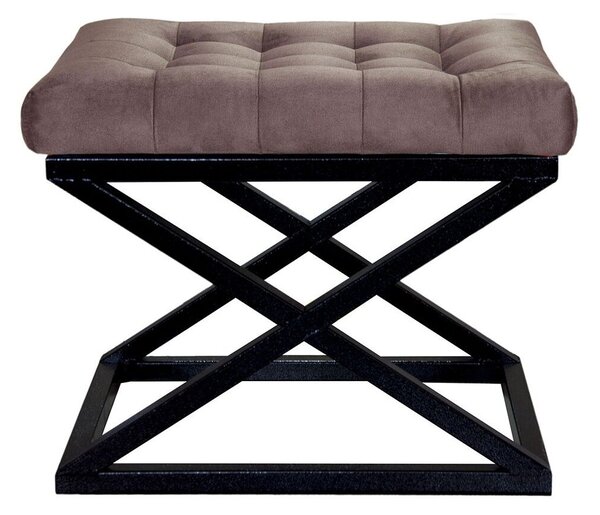 Atelier Del Sofa Puff Fekete Barna Capraz - Fekete, Barna