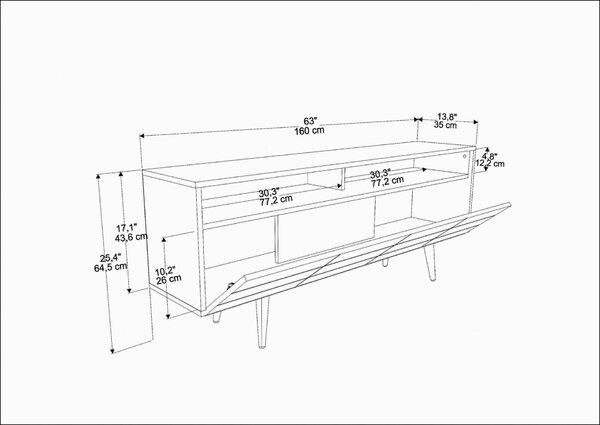 Hanah Home TV Szekrény Sapphire Ola - Sapphire