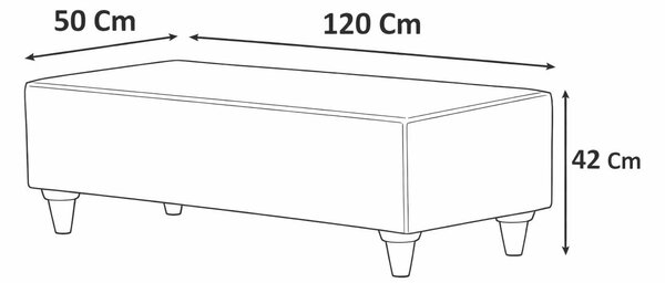 Atelier Del Sofa Flavia lábtartó puff - törtfehér