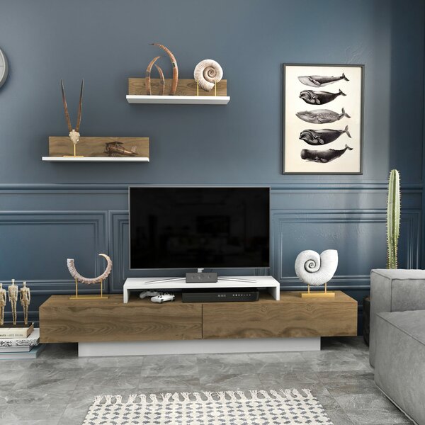 Hanah Home TV Unit White Oud Oak Lusi - White, Oud Oak