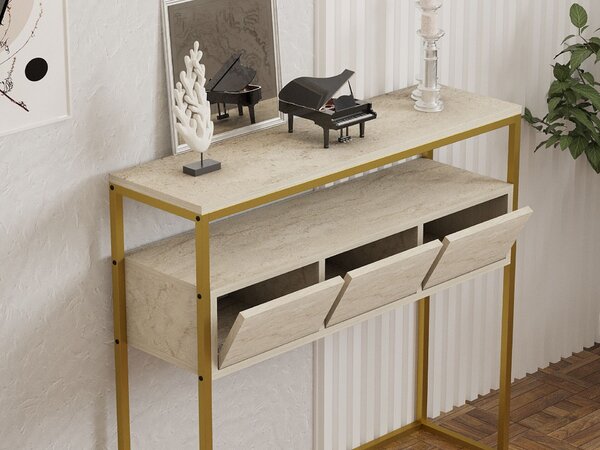 Hanah Home Console Travertine Guarda - Travertine