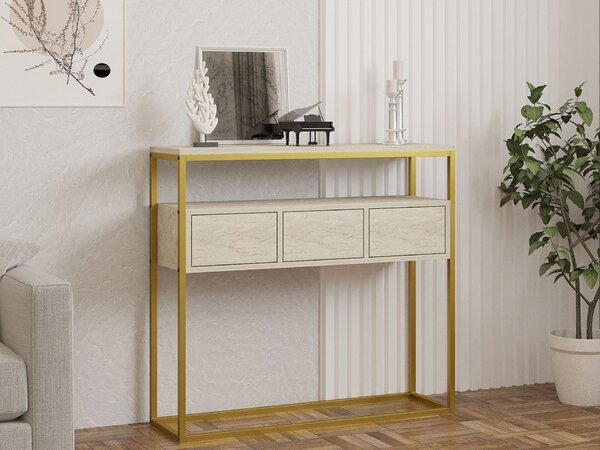 Hanah Home Console Travertine Guarda - Travertine
