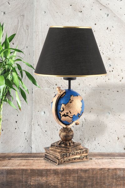 Opviq Asztali lámpa BlackBlueGold World - fekete, kék