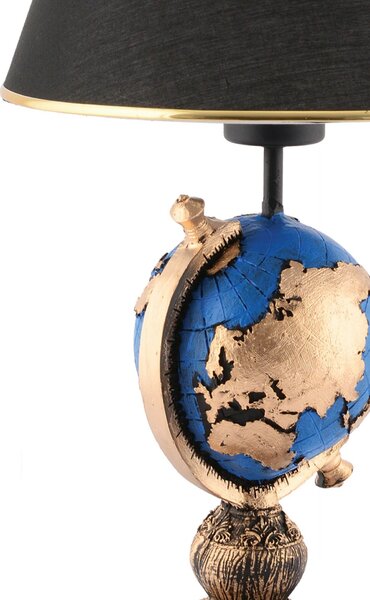 Opviq Asztali lámpa BlackBlueGold World - fekete, kék