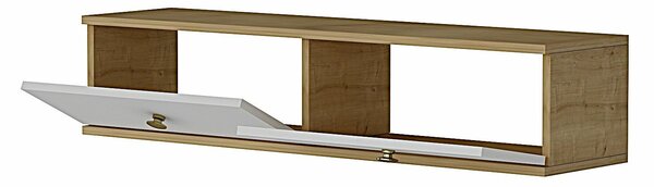 Hanah Home TV Stand Sapphire Oak White Gold Zuzu 120 - Sapphire Oak, White, Gold