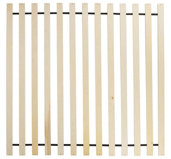 Baldachinos ágy Keményfa HERLIERE 160 x 200 cm Világosbarna