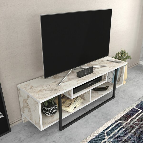 Hanah Home TV-állvány Fehér Fekete Asal 120 - Ephesus, Fekete