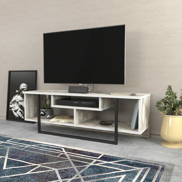 Hanah Home TV-állvány Fehér Fekete Asal 120 - Ephesus, Fekete