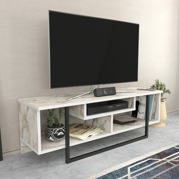 Hanah Home TV-állvány Fehér Fekete Asal 120 - Ephesus, Fekete