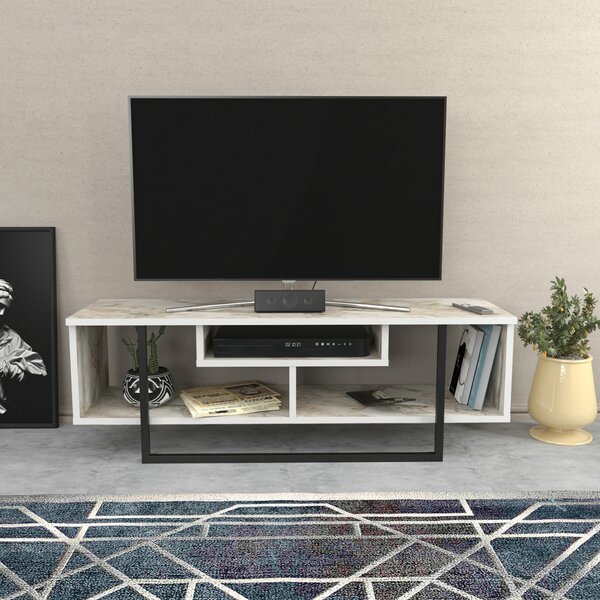 Hanah Home TV-állvány Fehér Fekete Asal 120 - Ephesus, Fekete