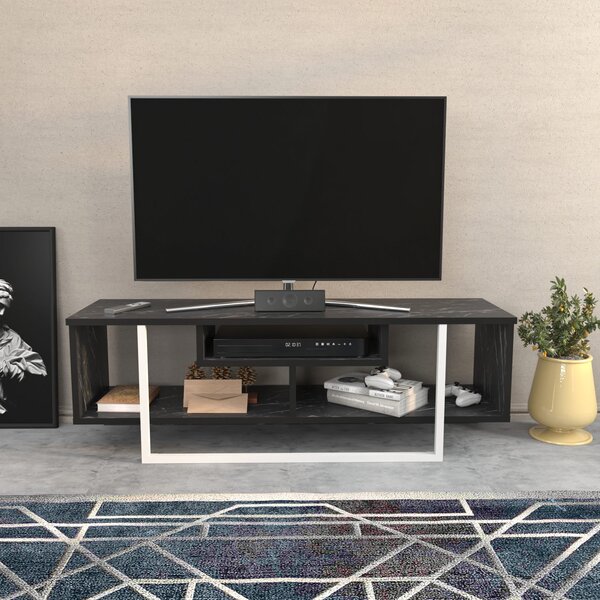 Hanah Home TV állvány Fekete Fehér Asal 120 - Fekete, Fehér
