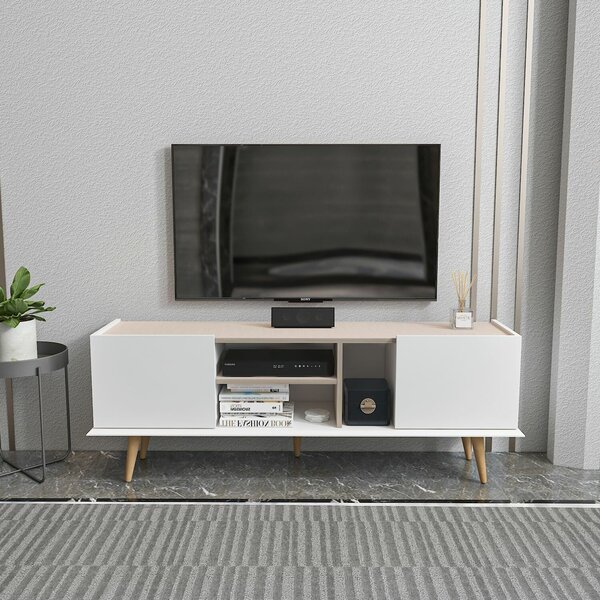 Hanah Home TV-állvány fehér bézs Ekvador - Fehér, bézs