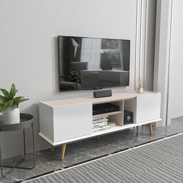 Hanah Home TV-állvány fehér bézs Ekvador - Fehér, bézs