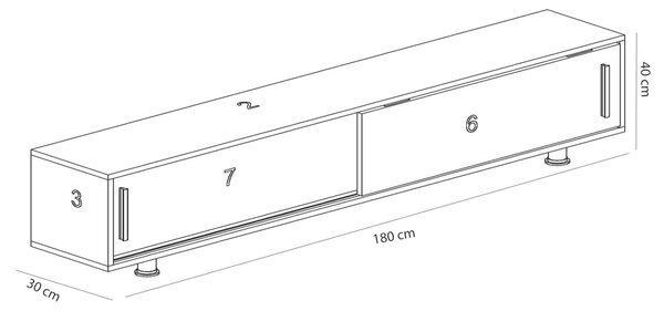 Hanah Home TV Stand White Nehi - White, White