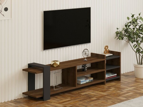 Hanah Home Zeyna TV állvány dió és antracit színben