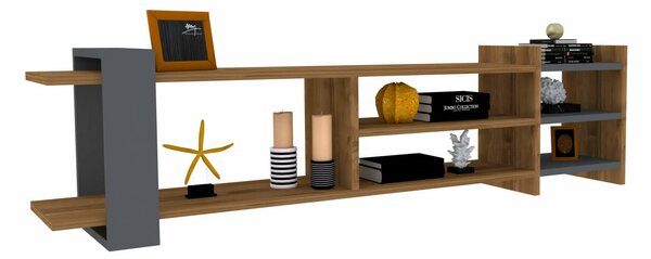 Hanah Home Zeyna TV állvány dió és antracit színben