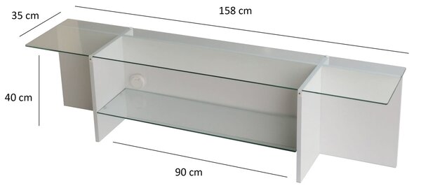 Hanah Home TV Stand White Escape TV - White