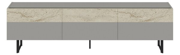 Hanah Home TV állvány szürke travertin - szürke, travertin