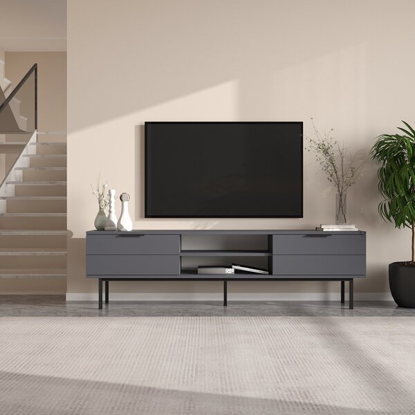 Hanah Home TV Stand Anthracite Paul - Anthracite
