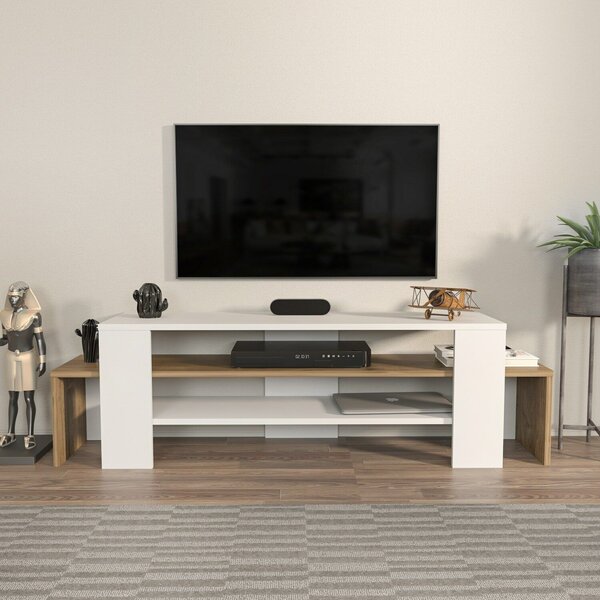 Hanah Home Lenora TV állvány, Fehér diófa – fehér, dió