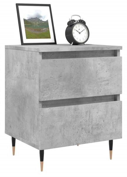 Betonszürke szerelt fa éjjeliszekrény 40x35x50 cm