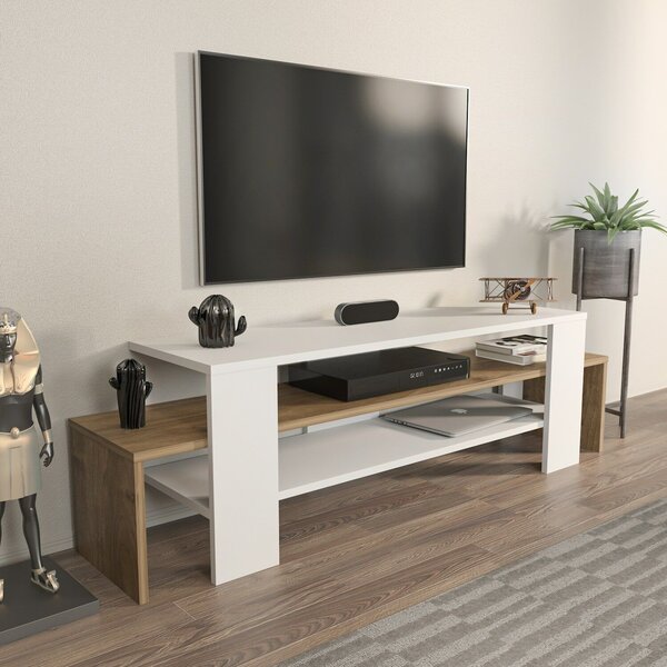 Hanah Home Lenora TV állvány, Fehér diófa – fehér, dió