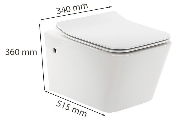 Tina fali rimless WC soft close ülőkével