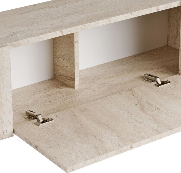 Hanah Home TV Stand Travertine Gold Nexus - Travertine, Gold